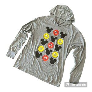 Disney Springs M&M Mickey Long Sleeve Hoodie Tee Size XXL 2XL Men's Unisex Shirt